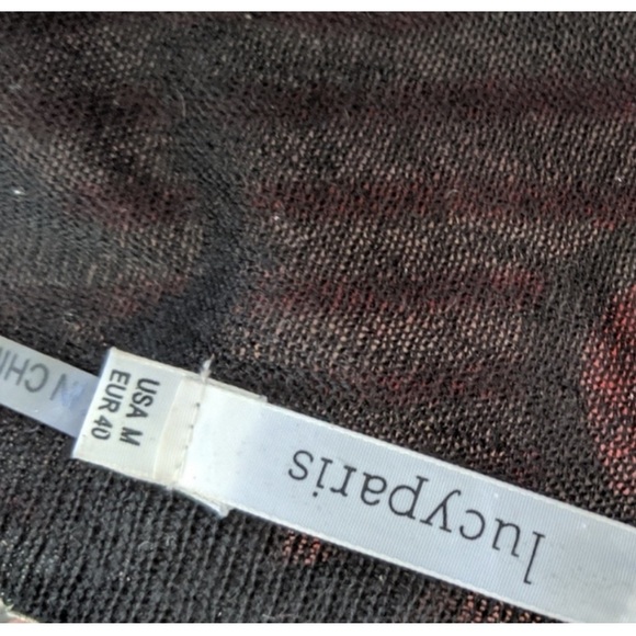 LUCY PARIS
ALIN Black Nacre Crackled Blouse Size M - Picture 3 of 4